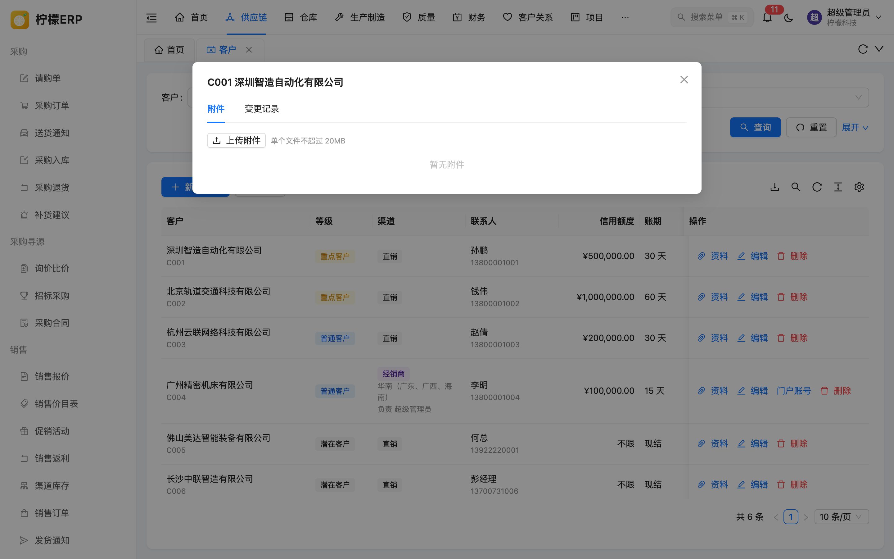 附件与变更记录