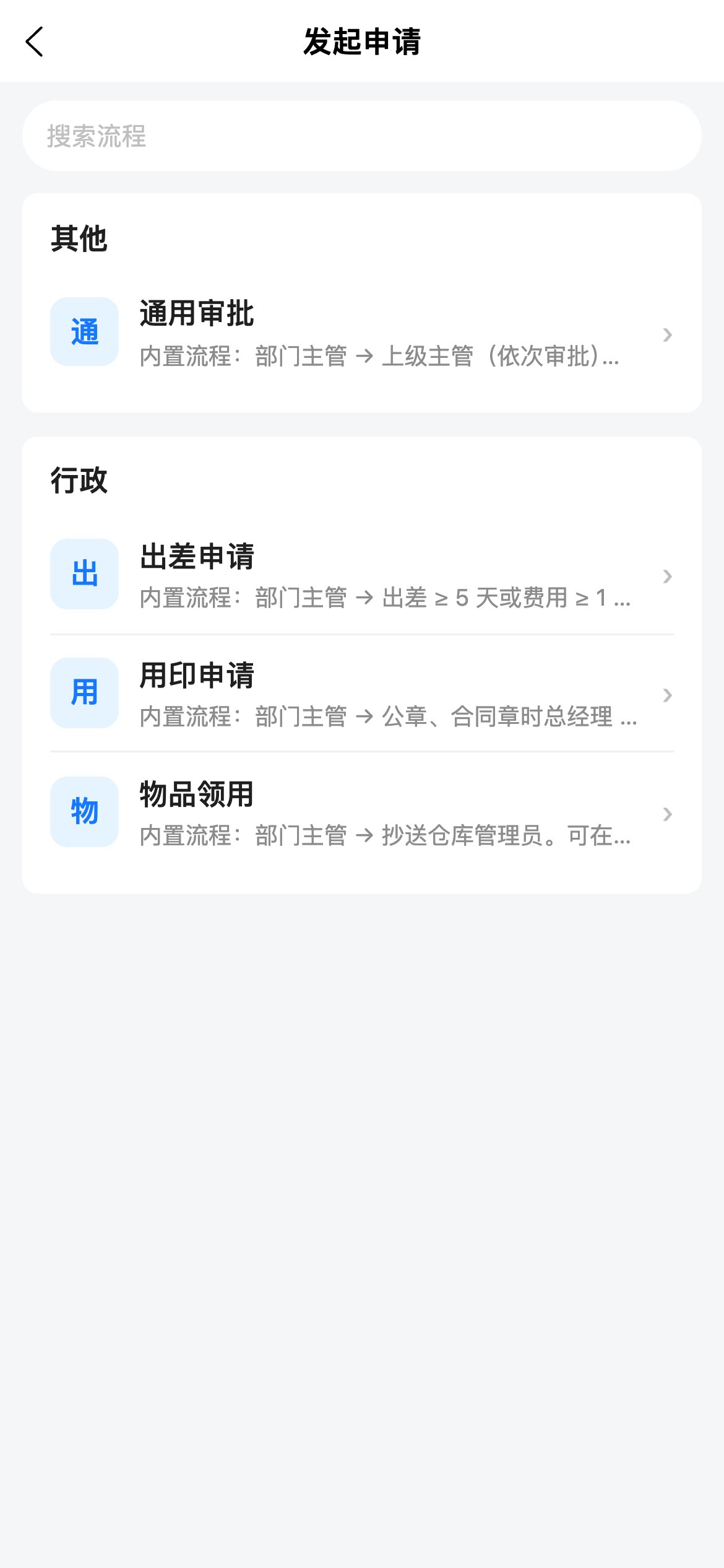 发起申请